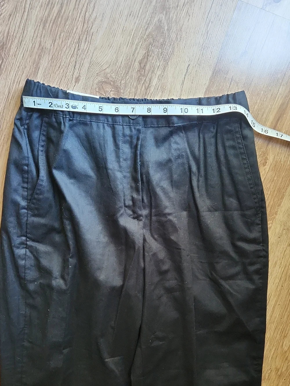 NWT Banana Republic Black Tapered Ankle Pants - Slim Fit Linen Blend Size S